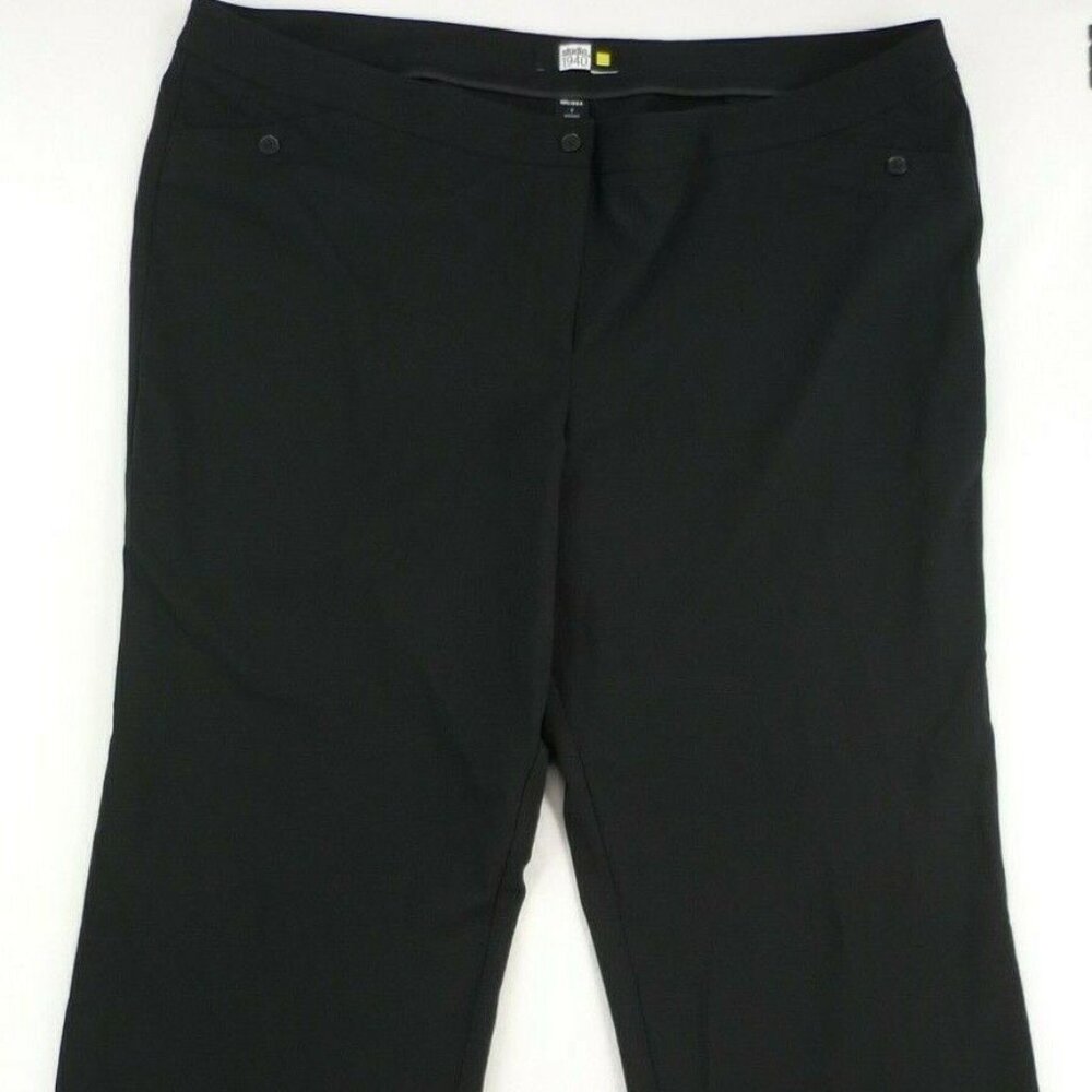 Womens 3XL Studio 1940 Melissa Wide Leg Stretch Black Dress Pants 31" Inseam